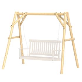 660 lbs Porch Swing Frame, A-Frame Hanging Chair Stand Only for DIY Painting, Swing Chair Stand for Backyard, Patio