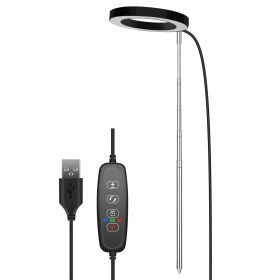 Plant Grow Light LED Full Spectrum Circle Growing Lamp with 3/9/12Hours Auto Timer Setting 9 Dimmable Brightness Height Adjustable for Indoor Pla